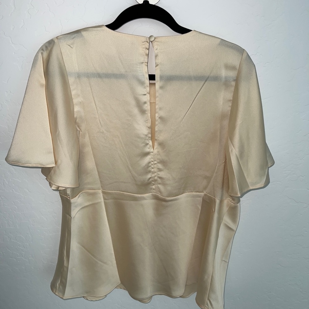 Asos Design Maternity Top With Flutter Sleeve In … - image 7